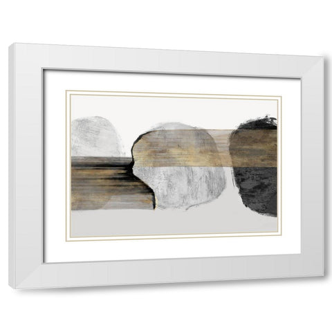 Anchored Motion I White Modern Wood Framed Art Print with Double Matting by PI Studio