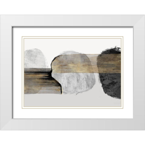 Anchored Motion I White Modern Wood Framed Art Print with Double Matting by PI Studio