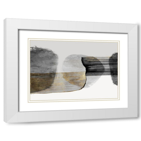 Anchored Motion II White Modern Wood Framed Art Print with Double Matting by PI Studio