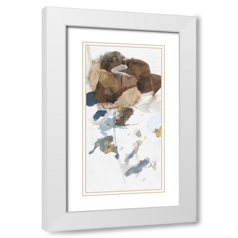 Autumn Shadow I White Modern Wood Framed Art Print with Double Matting by PI Studio