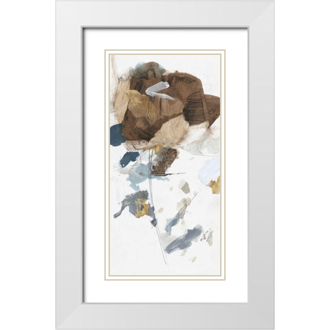 Autumn Shadow I White Modern Wood Framed Art Print with Double Matting by PI Studio