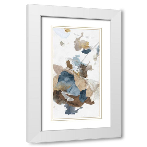 Autumn Shadow II White Modern Wood Framed Art Print with Double Matting by PI Studio
