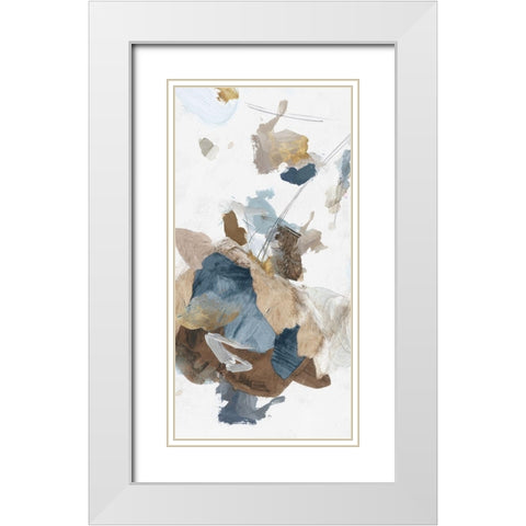 Autumn Shadow II White Modern Wood Framed Art Print with Double Matting by PI Studio