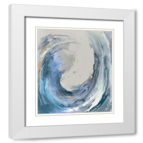 Water Collar White Modern Wood Framed Art Print with Double Matting by PI Studio