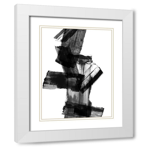 Meditative Dimension II White Modern Wood Framed Art Print with Double Matting by PI Studio