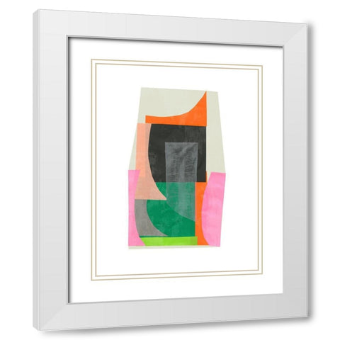 Constructed White Modern Wood Framed Art Print with Double Matting by PI Studio