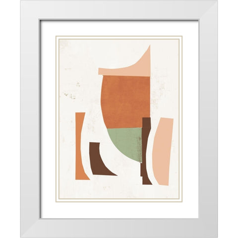 Symmetry White Modern Wood Framed Art Print with Double Matting by PI Studio