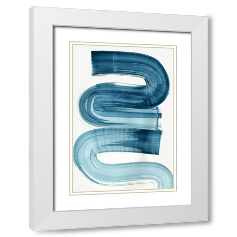 Eversong White Modern Wood Framed Art Print with Double Matting by PI Studio