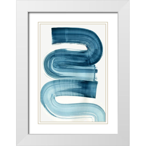Eversong White Modern Wood Framed Art Print with Double Matting by PI Studio