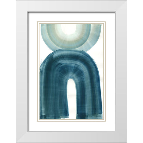 Apologue White Modern Wood Framed Art Print with Double Matting by PI Studio