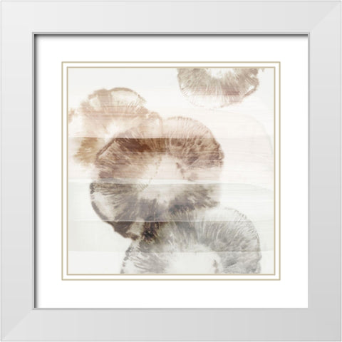 Blue Iris I Neutral Version  White Modern Wood Framed Art Print with Double Matting by PI Studio