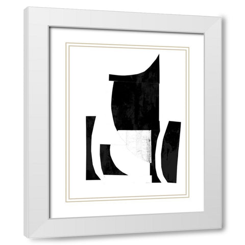 Slashed I  White Modern Wood Framed Art Print with Double Matting by PI Studio