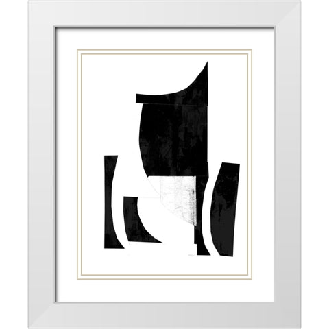 Slashed I  White Modern Wood Framed Art Print with Double Matting by PI Studio