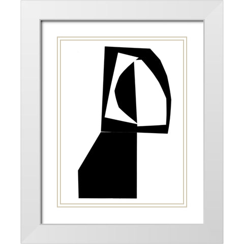 Slashed II  White Modern Wood Framed Art Print with Double Matting by PI Studio