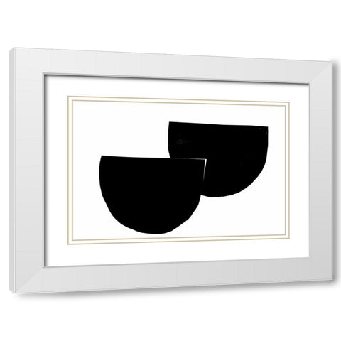 Adjusting White Modern Wood Framed Art Print with Double Matting by PI Studio