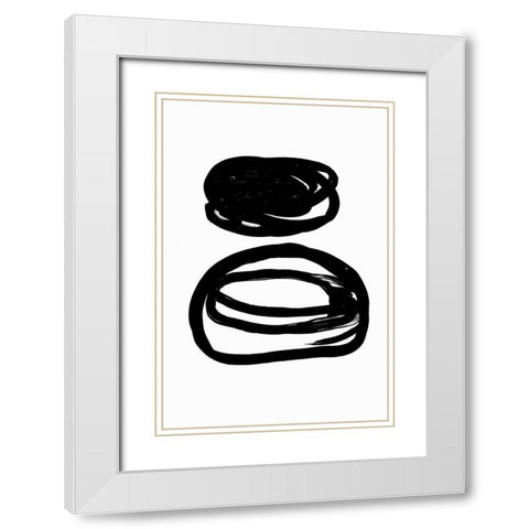 Potato Swirls  White Modern Wood Framed Art Print with Double Matting by PI Studio