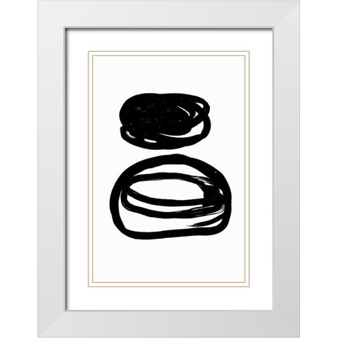 Potato Swirls  White Modern Wood Framed Art Print with Double Matting by PI Studio