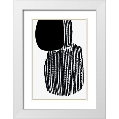 Potato Strings  White Modern Wood Framed Art Print with Double Matting by PI Studio