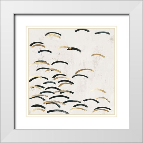 Glided Flight  White Modern Wood Framed Art Print with Double Matting by PI Studio