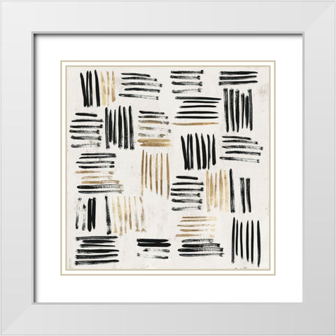 Glided  Stance  White Modern Wood Framed Art Print with Double Matting by PI Studio
