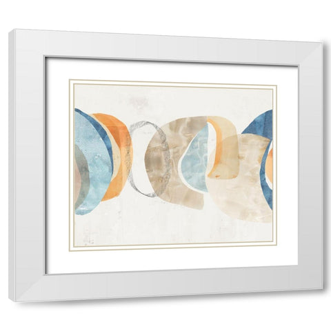 Magnetism I White Modern Wood Framed Art Print with Double Matting by PI Studio