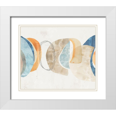 Magnetism I White Modern Wood Framed Art Print with Double Matting by PI Studio