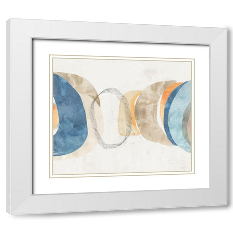 Magnetism II  White Modern Wood Framed Art Print with Double Matting by PI Studio