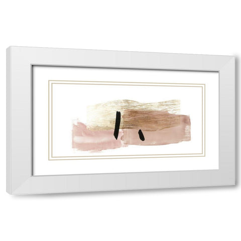 Glazed White Modern Wood Framed Art Print with Double Matting by PI Studio