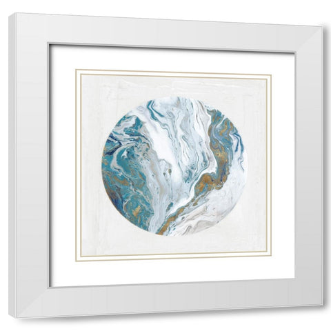 Planet Earth I  White Modern Wood Framed Art Print with Double Matting by PI Studio