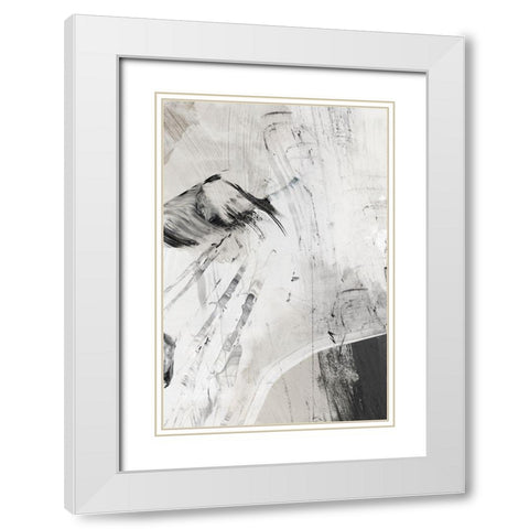 Masquerade I  White Modern Wood Framed Art Print with Double Matting by PI Studio