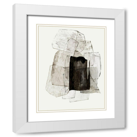 Blotting Ink II Â  White Modern Wood Framed Art Print with Double Matting by PI Studio