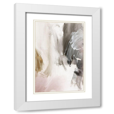 Laminate I  White Modern Wood Framed Art Print with Double Matting by PI Studio