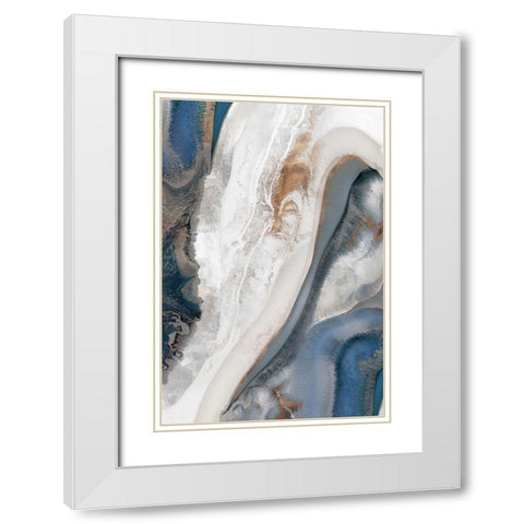 The Silver Sky I  White Modern Wood Framed Art Print with Double Matting by PI Studio