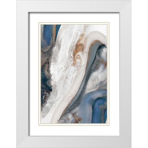 The Silver Sky I  White Modern Wood Framed Art Print with Double Matting by PI Studio