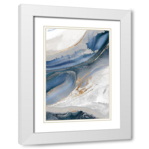 The Silver Sky II White Modern Wood Framed Art Print with Double Matting by PI Studio