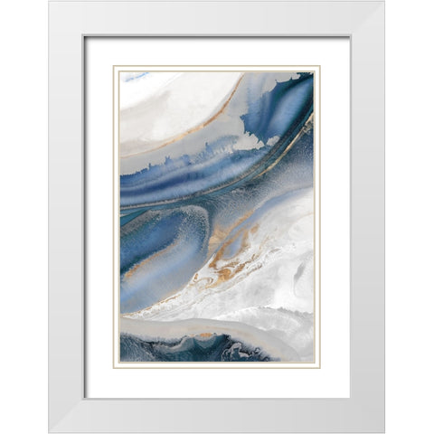 The Silver Sky II White Modern Wood Framed Art Print with Double Matting by PI Studio