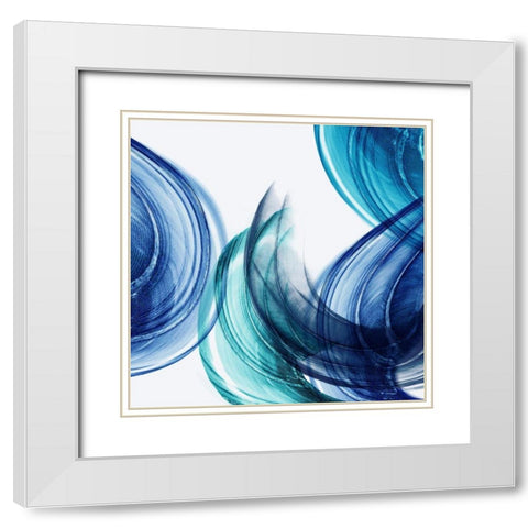 Feathering I  White Modern Wood Framed Art Print with Double Matting by PI Studio