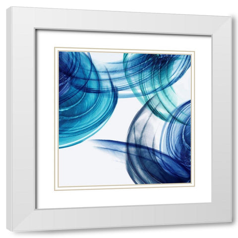 Feathering II Â  White Modern Wood Framed Art Print with Double Matting by PI Studio