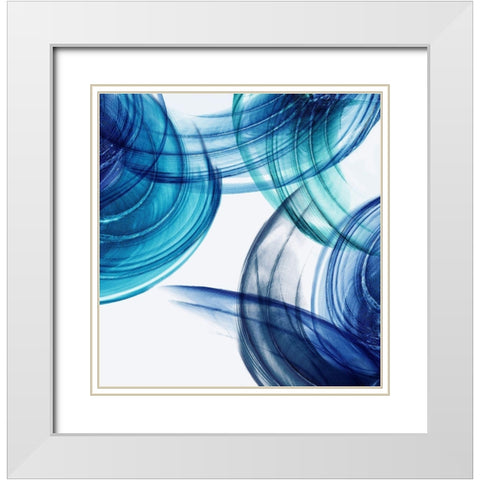 Feathering II Â  White Modern Wood Framed Art Print with Double Matting by PI Studio