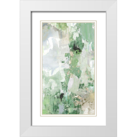 Jadeite  White Modern Wood Framed Art Print with Double Matting by PI Studio