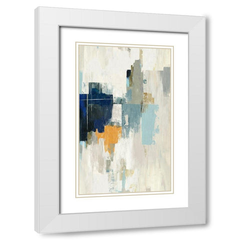 Exuberating II   White Modern Wood Framed Art Print with Double Matting by PI Studio
