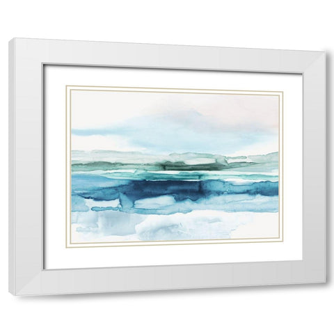 Malachite Pool  White Modern Wood Framed Art Print with Double Matting by PI Studio