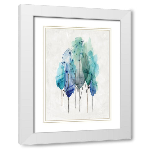 Transparent Wood I White Modern Wood Framed Art Print with Double Matting by PI Studio