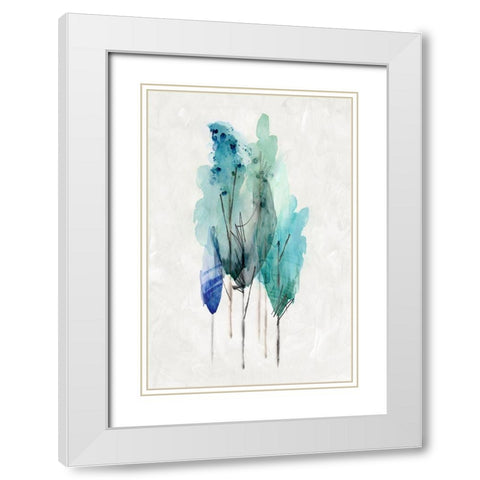 Transparent Wood II White Modern Wood Framed Art Print with Double Matting by PI Studio