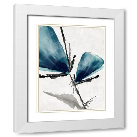 Light as Feather II White Modern Wood Framed Art Print with Double Matting by PI Studio