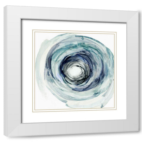Whirpool White Modern Wood Framed Art Print with Double Matting by PI Studio