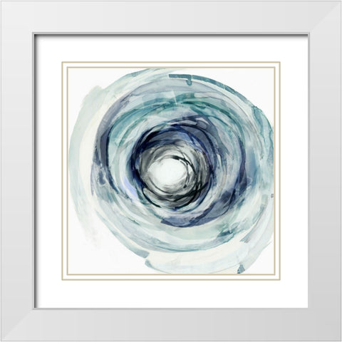 Whirpool White Modern Wood Framed Art Print with Double Matting by PI Studio