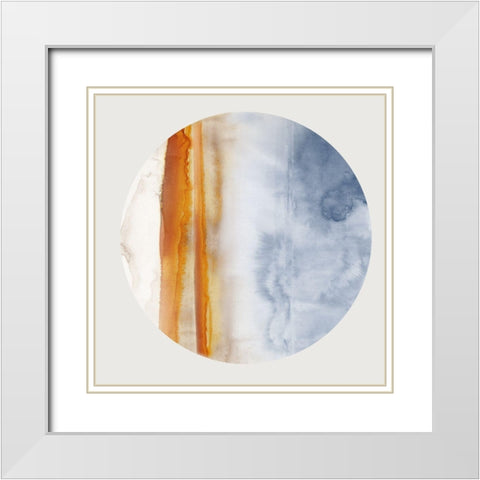 New Level I White Modern Wood Framed Art Print with Double Matting by PI Studio