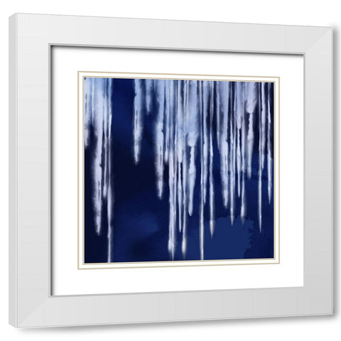 Pitch II White Modern Wood Framed Art Print with Double Matting by PI Studio