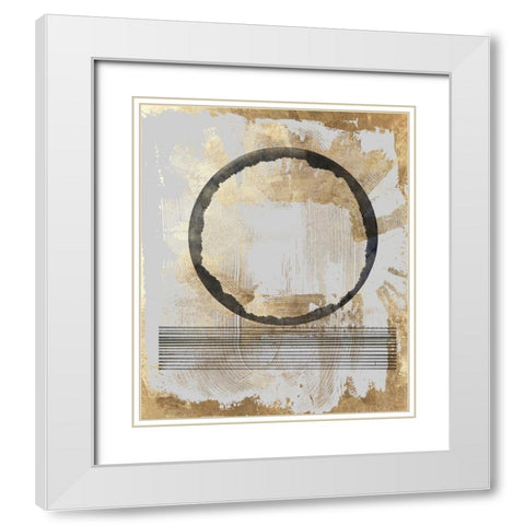 Chord White Modern Wood Framed Art Print with Double Matting by PI Studio